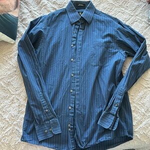 Calvin Klein pinstripe long sleeve button up shirt